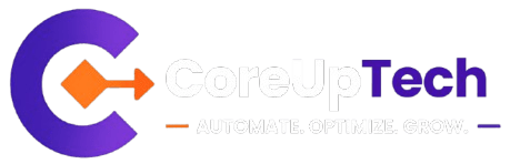 Coreuptech Logo for Black Background for Website